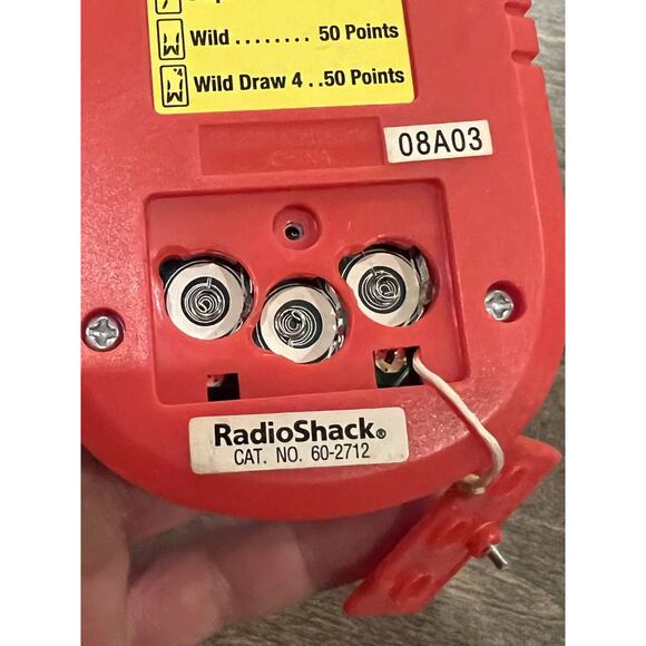 Electronic UNO Handheld Game Red Mattel RadioShack 2001 Tested Working - Picture 5 of 10